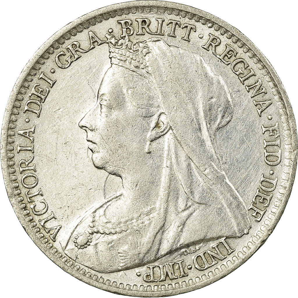 Moneta, Gran Bretagna, Victoria, 3 Pence, 1894, BB+, Argento, KM:777