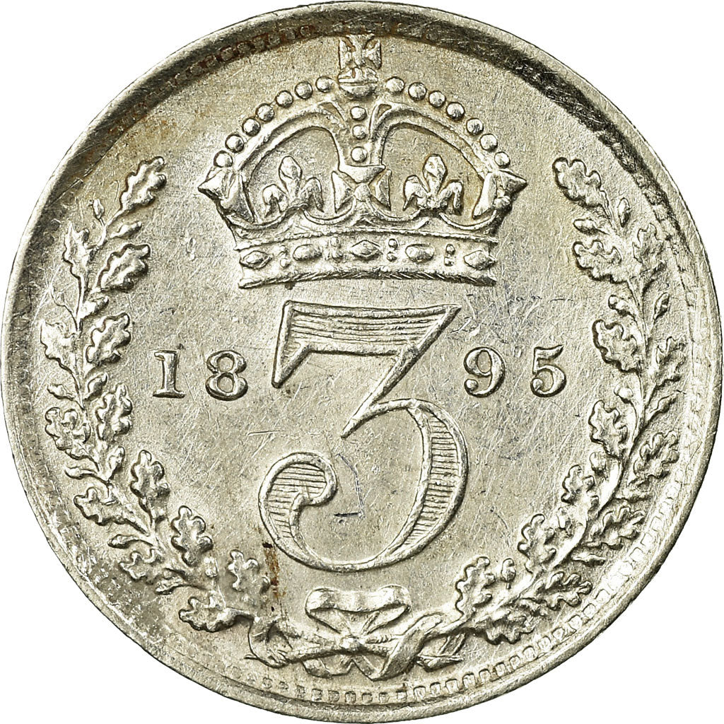Coin, Great Britain, Victoria, 3 Pence, 1895, EF(40-45), Silver, KM:777