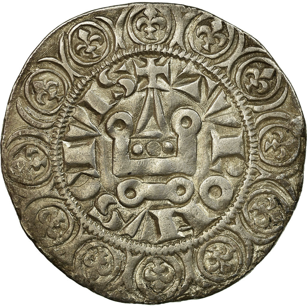 Moneta, Francia, Philip IV, Gros Tournois, BB, Argento, Duplessy:213