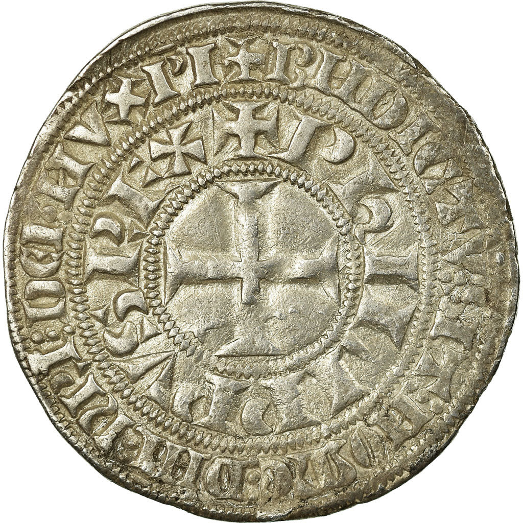Moneta, Francia, Philip IV, Gros Tournois, BB, Argento, Duplessy:213