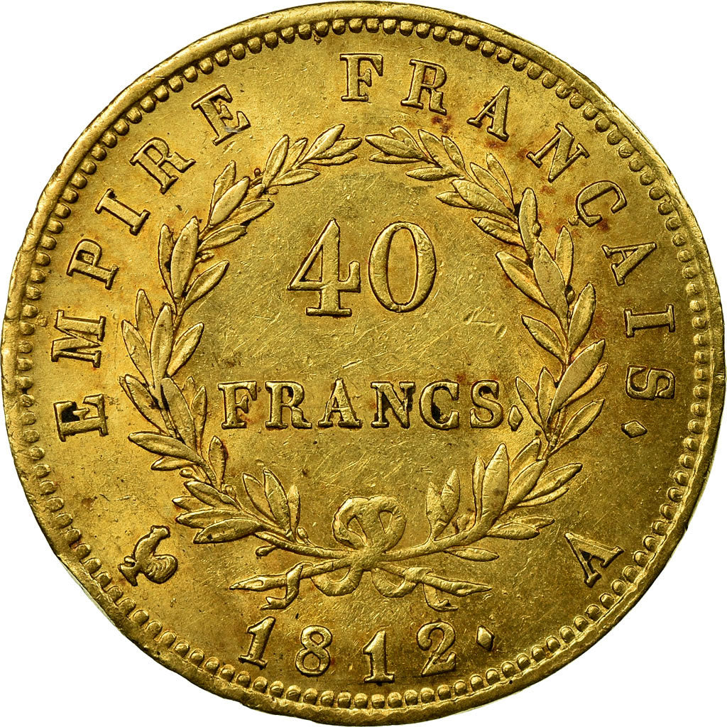 Münze, Frankreich, Napoléon I, 40 Francs, 1812, Paris, VZ, Gold, KM:696.1