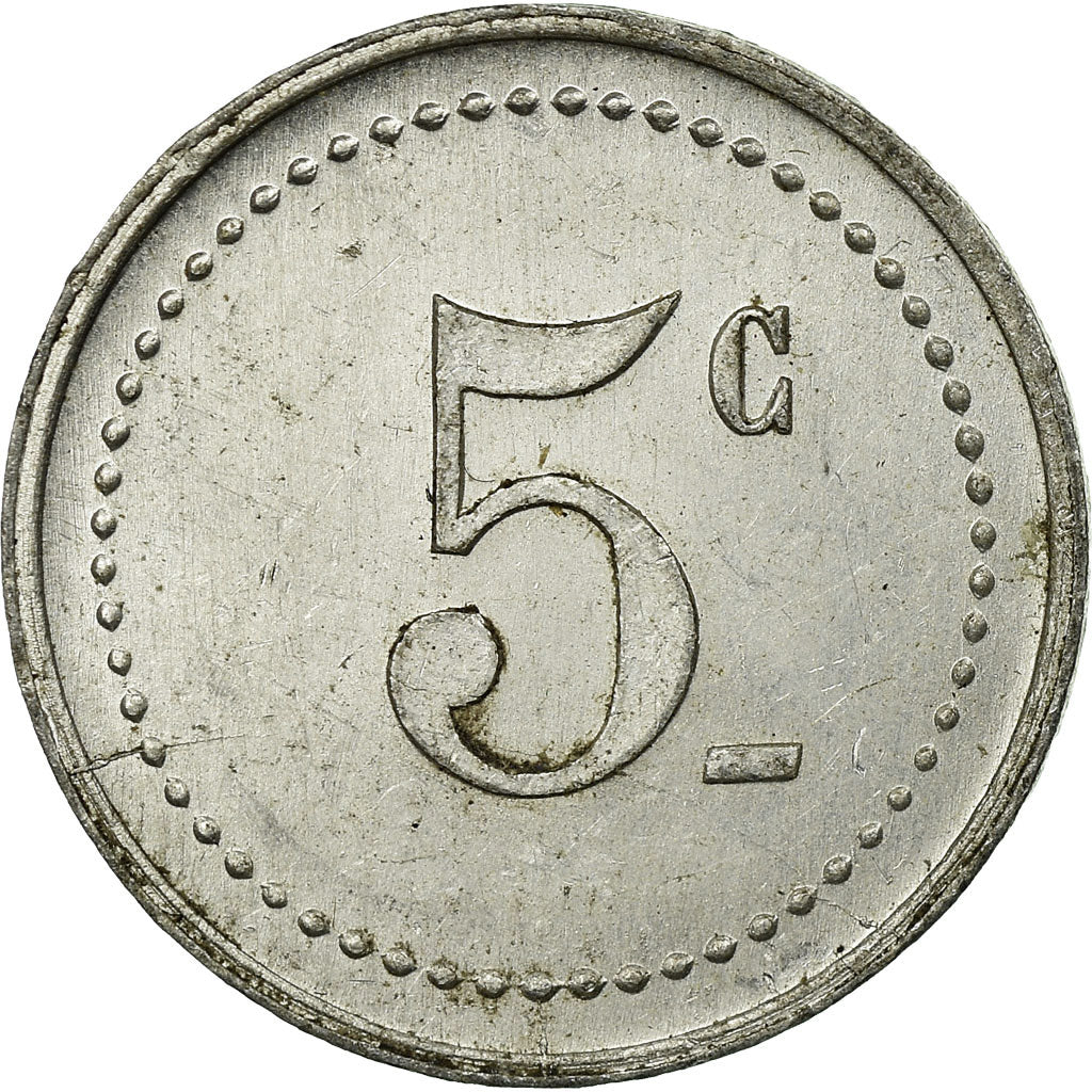 Coin, France, Comité Municipal d'Approvisionnement, Vanves, 5 Centimes