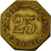 Moneta, Francia, Union des Commerçants, Montagnac, 25 Centimes, BB, Ottone