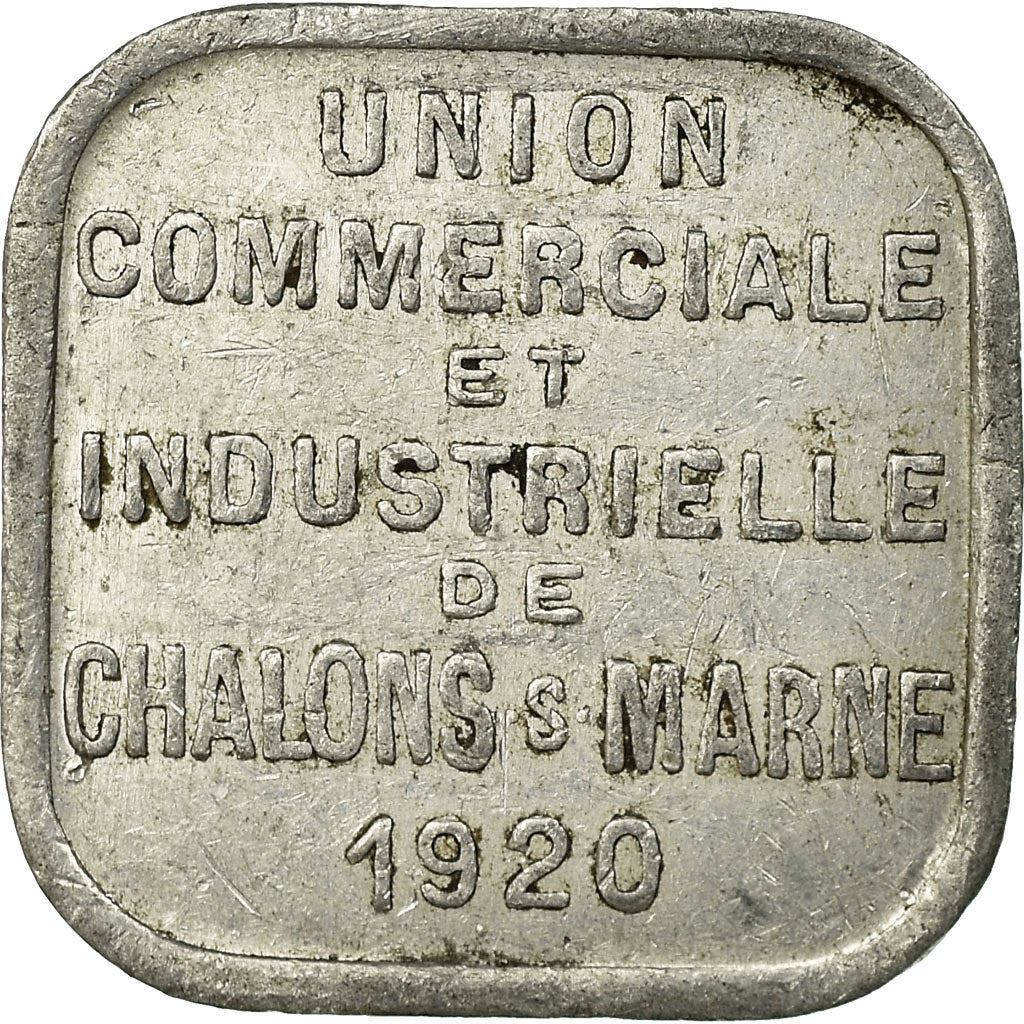Coin, France, Union Commerciale et Industrielle, Châlons-Sur-Marne, 5 Centimes