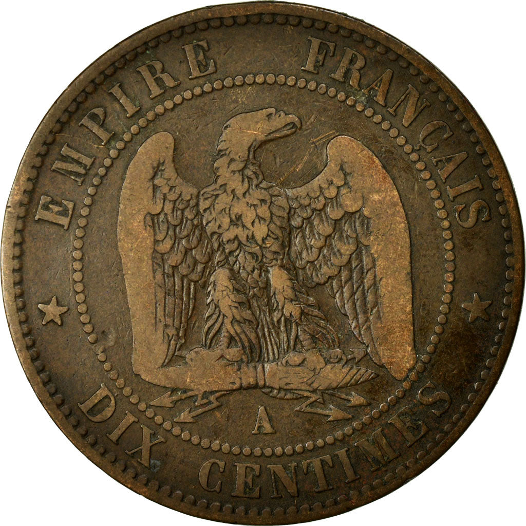 Moneta, Francja, Napoleon III, Napoléon III, 10 Centimes, 1852, Paris