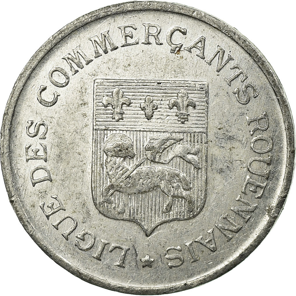 Coin, France, Ligue des Commerçants, Rouen, 5 Centimes, 1920, AU(50-53)