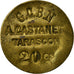 Coin, France, G.C.B.N, A. CASTANET, Tarascon, 20 Centimes, EF(40-45), Brass