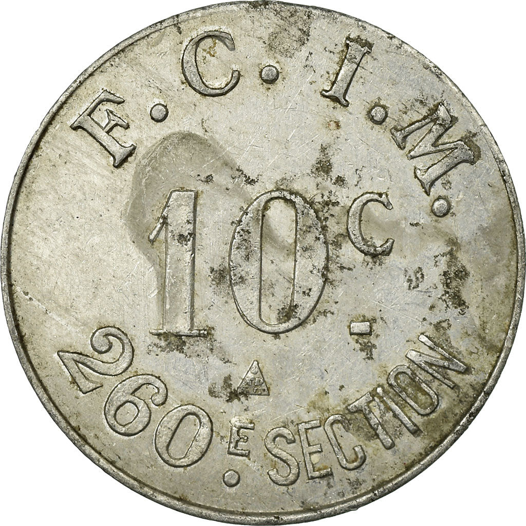 Moneta, Francja, F.C.I.M, 260ème section, Salins-Les-Bains, 10 Centimes, 1922