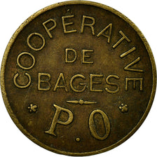 Coin, France, Coopérative, Bages, 5 Centimes, EF(40-45), Brass, Elie:10.1