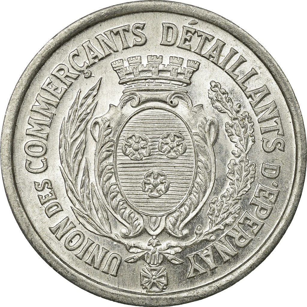 Coin, France, Union des Commerçants Détaillants, Epernay, 25 Centimes, 1922