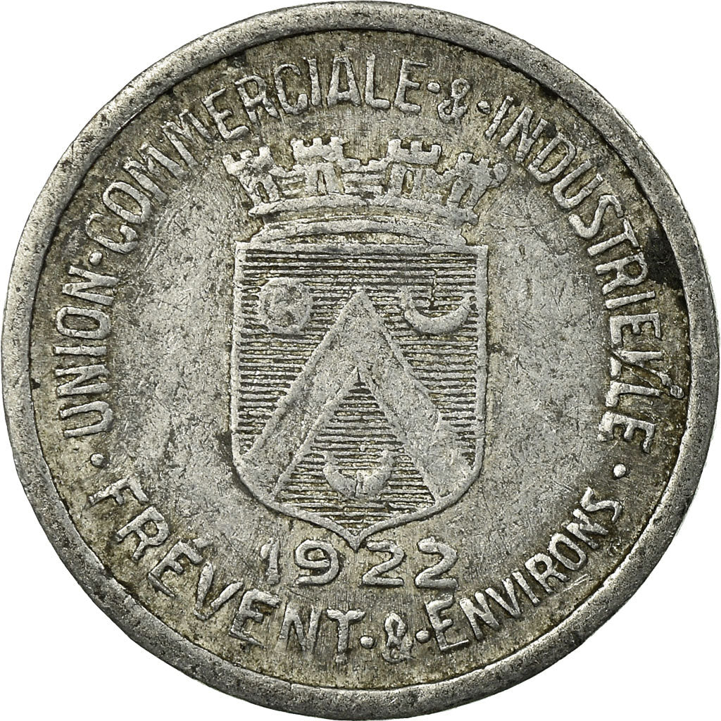 Coin, France, Union Commerciale et Industrielle, Frévent, 5 Centimes, 1922