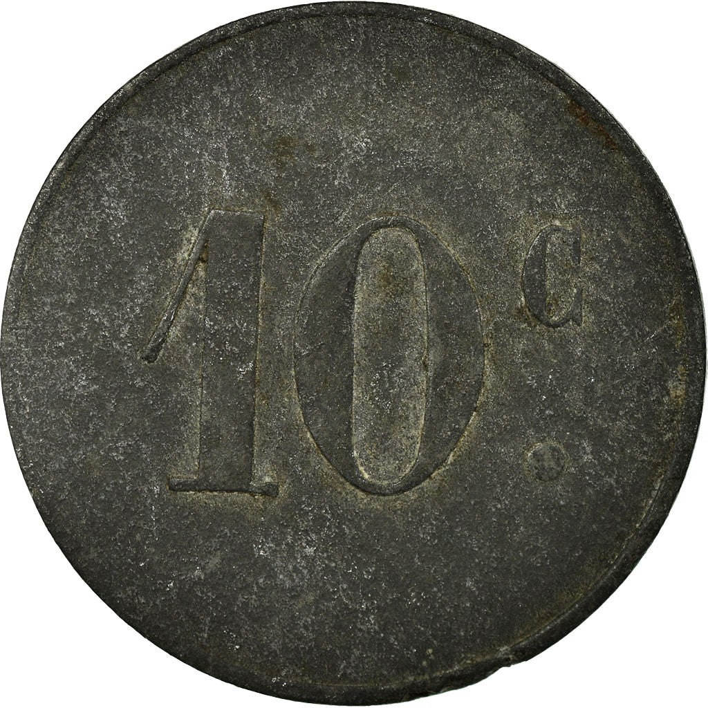 Coin, France, Crécy-en-Brie, Crécy-la-Chapelle, 10 Centimes, EF(40-45), Zinc