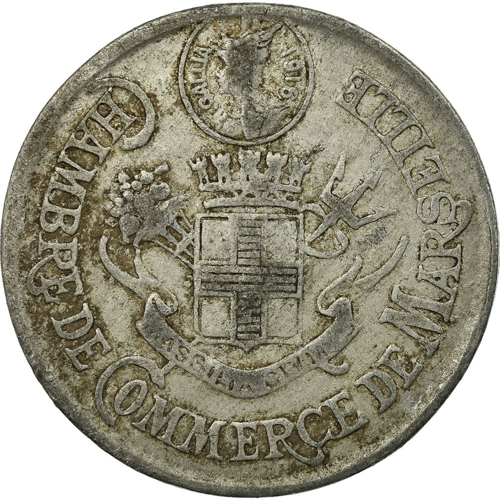 Coin, France, Chambre de Commerce, Marseille, 10 Centimes, 1916, VF(30-35)