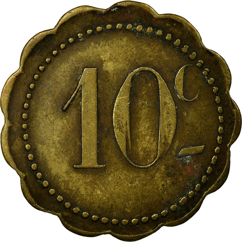Coin, France, Jeton QUERCY, Montpellier, 10 Centimes, 1914-1916, EF(40-45)