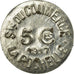 Coin, France, Société du Commerce, La Rochelle, 5 Centimes, 1917, AU(50-53)