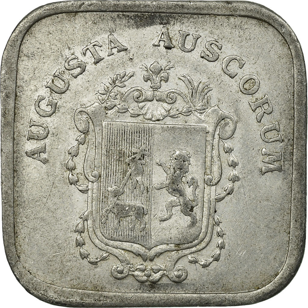 Munten, Frankrijk, Augusta Auscorum, Auch, 25 Centimes, 1916, ZF, Aluminium
