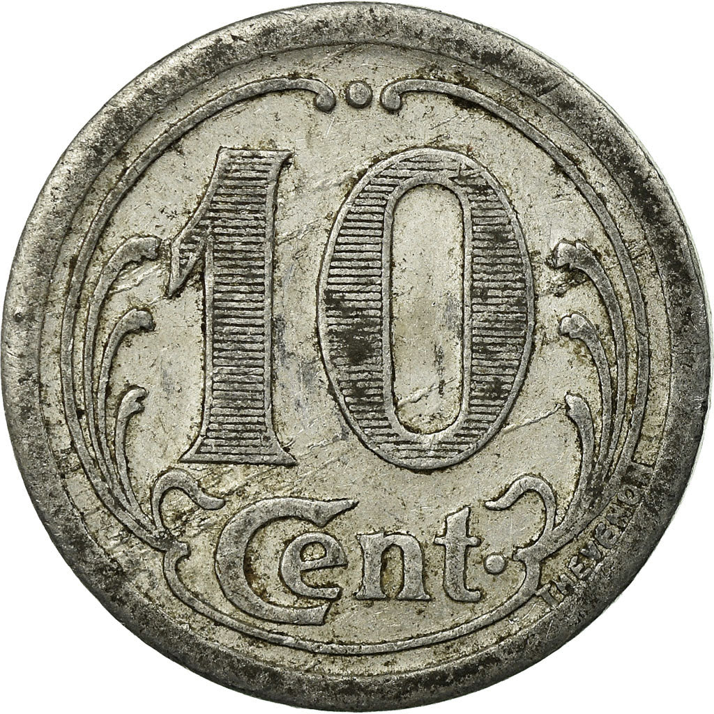 Coin, France, Union Commerciale, Vervins, 10 Centimes, 1922, EF(40-45)