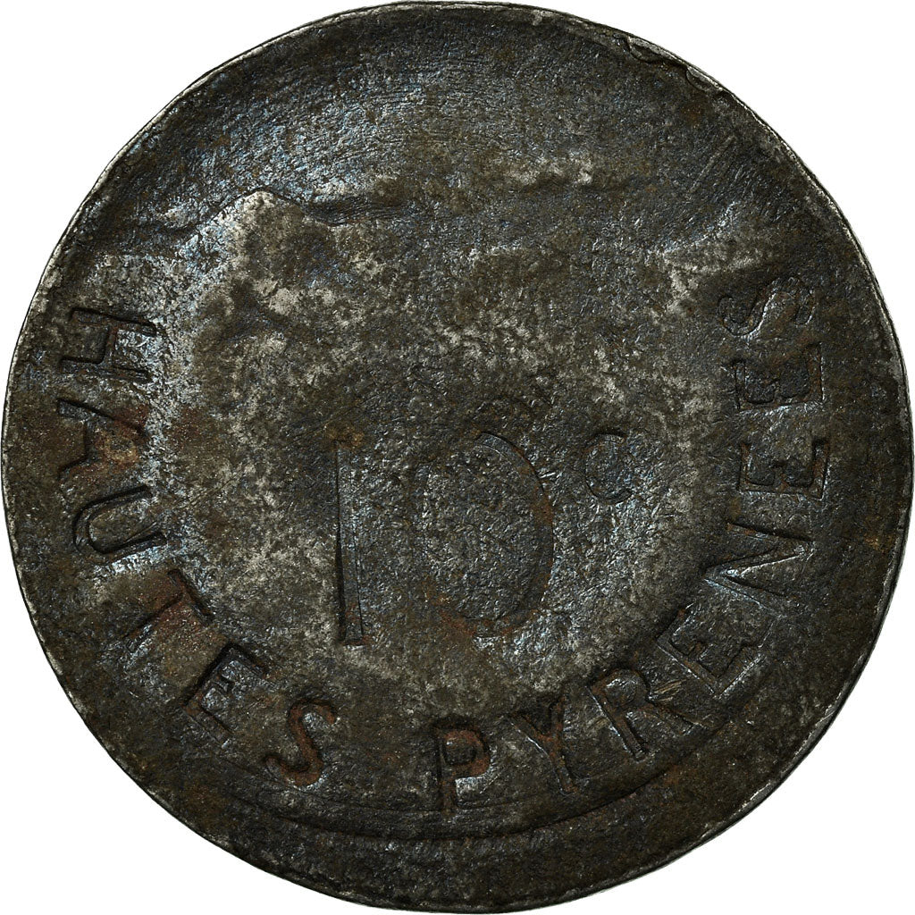 Coin, France, Ville de Tarbes, Tarbes, 10 Centimes, 1917, EF(40-45), Iron