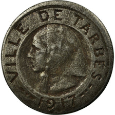 Coin, France, Ville de Tarbes, Tarbes, 10 Centimes, 1917, EF(40-45), Iron