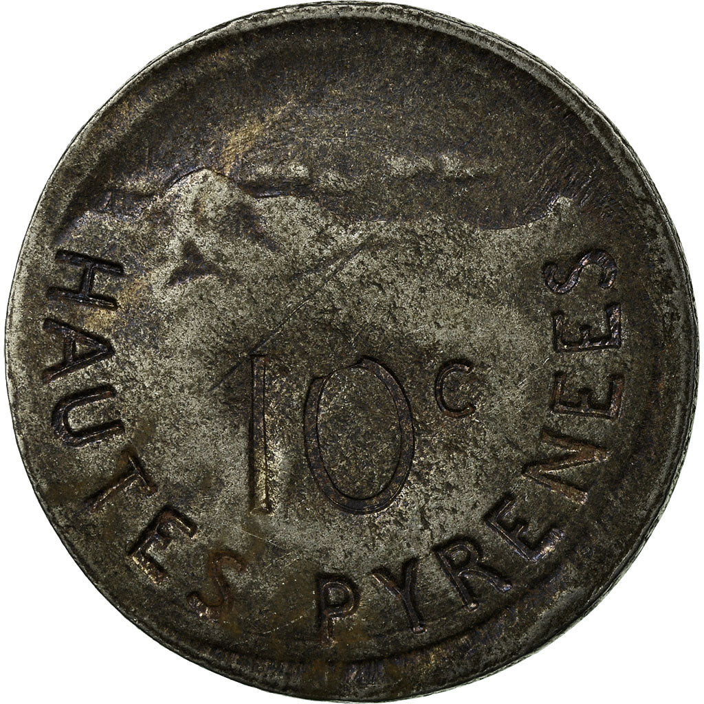 Coin, France, Ville de Tarbes, Tarbes, 10 Centimes, 1917, EF(40-45), Iron