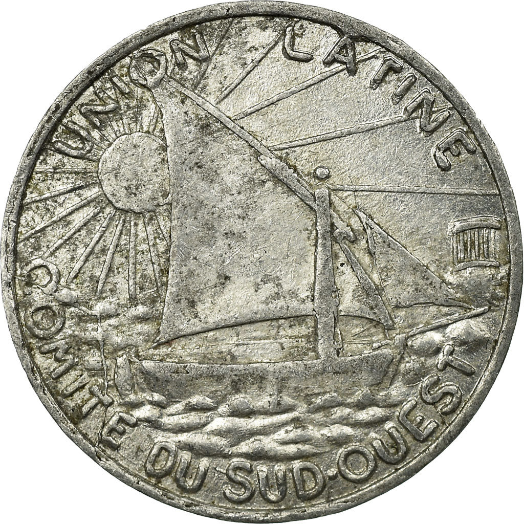 Moneta, Francja, Union Latine, Comité du Sud-Ouest, Toulouse, 5 Centimes