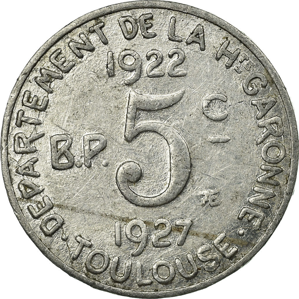Moneta, Francja, Union Latine, Comité du Sud-Ouest, Toulouse, 5 Centimes