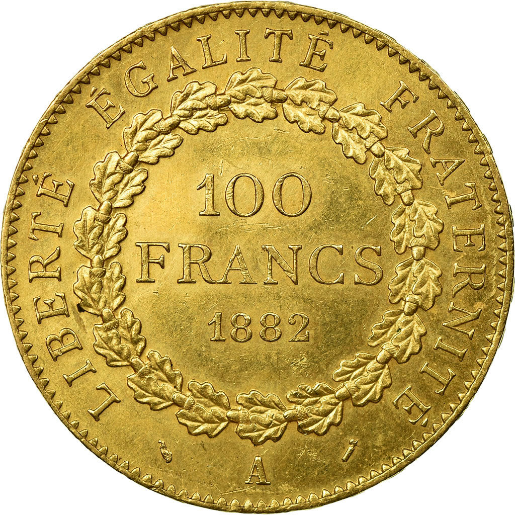 Coin, France, Génie, 100 Francs, 1882, Paris, MS(60-62), Gold, KM:832