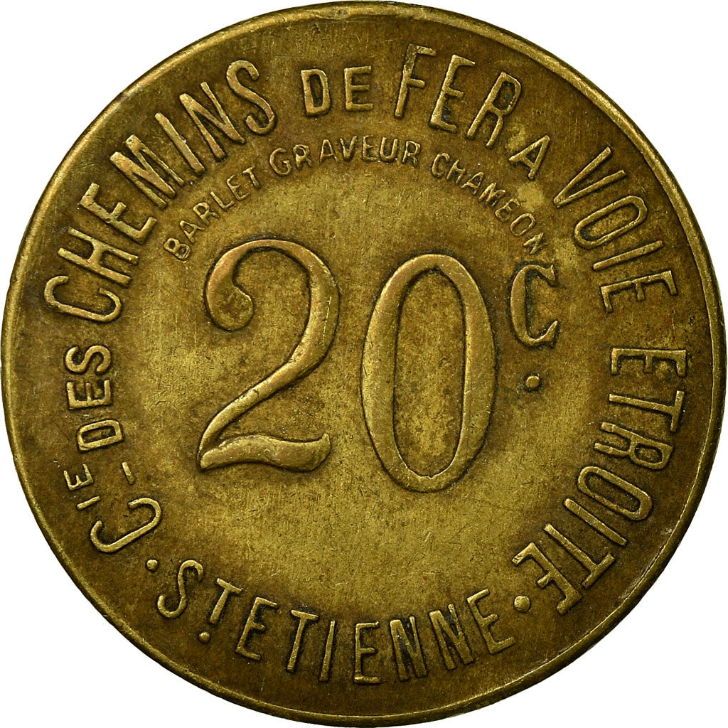 Monnaie, France, Cie. des Chemins de Fer à Voie Etroite, St-Etienne, 20