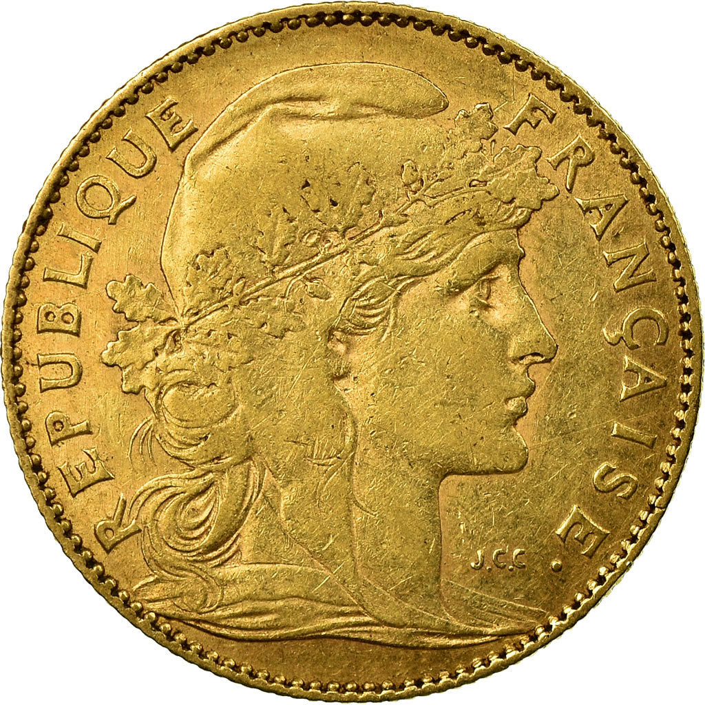 Moneda, Francia, Marianne, 10 Francs, 1899, Paris, MBC, Oro, KM:846