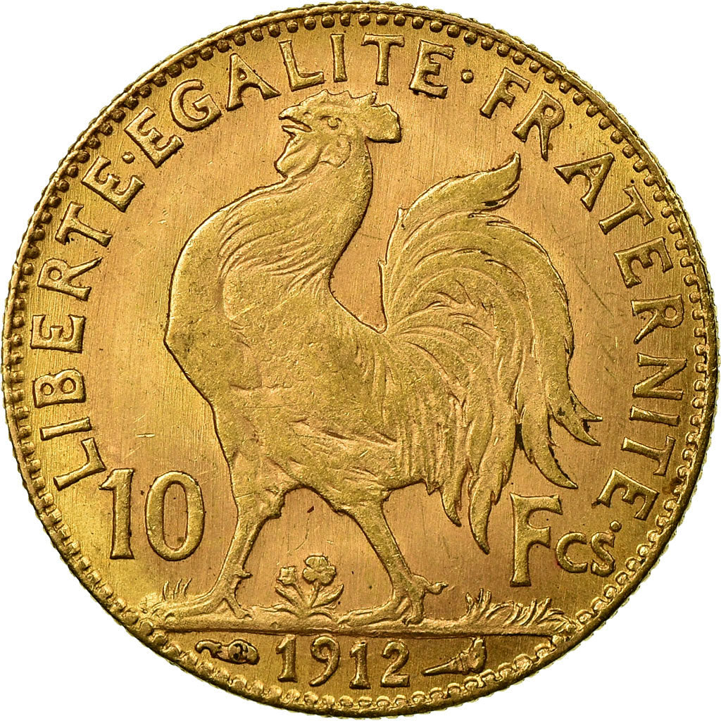 Münze, Frankreich, Marianne, 10 Francs, 1912, Paris, SS, Gold, KM:846