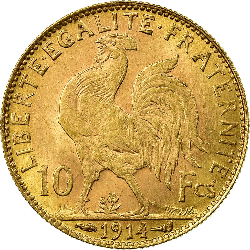 Monnaie, France, Marianne, 10 Francs, 1914, Paris, TTB+, Or, Gadoury:1017