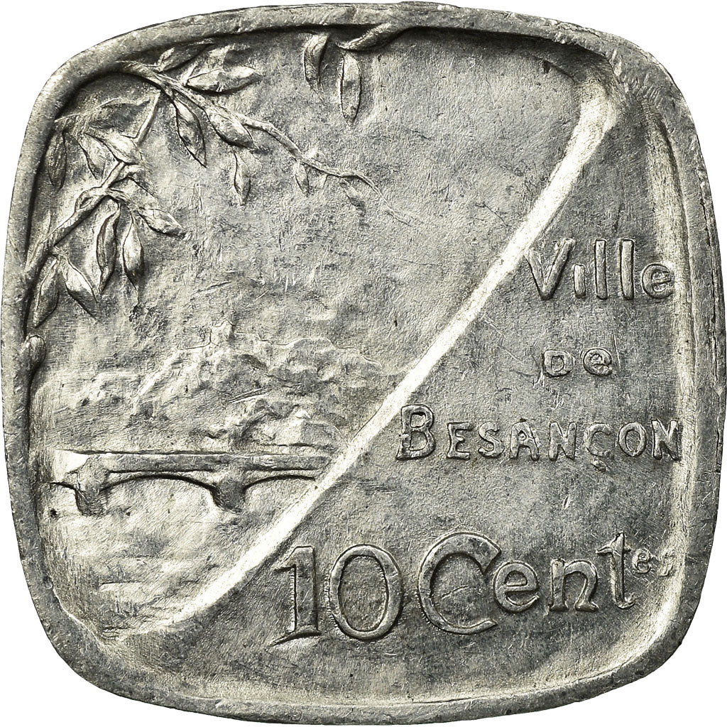 Coin, France, Ville de Besançon, Besançon, 10 Centimes, 1917, MS(60-62)