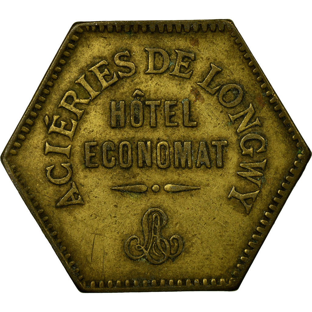 Munten, Frankrijk, Aciéries de Longwy, Hôtel Economat, Longwy, 1 Franc, 1883