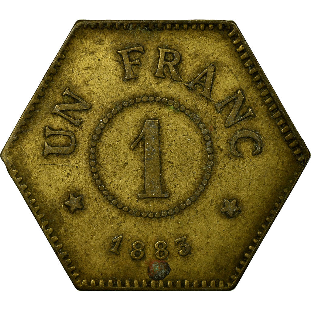 Munten, Frankrijk, Aciéries de Longwy, Hôtel Economat, Longwy, 1 Franc, 1883