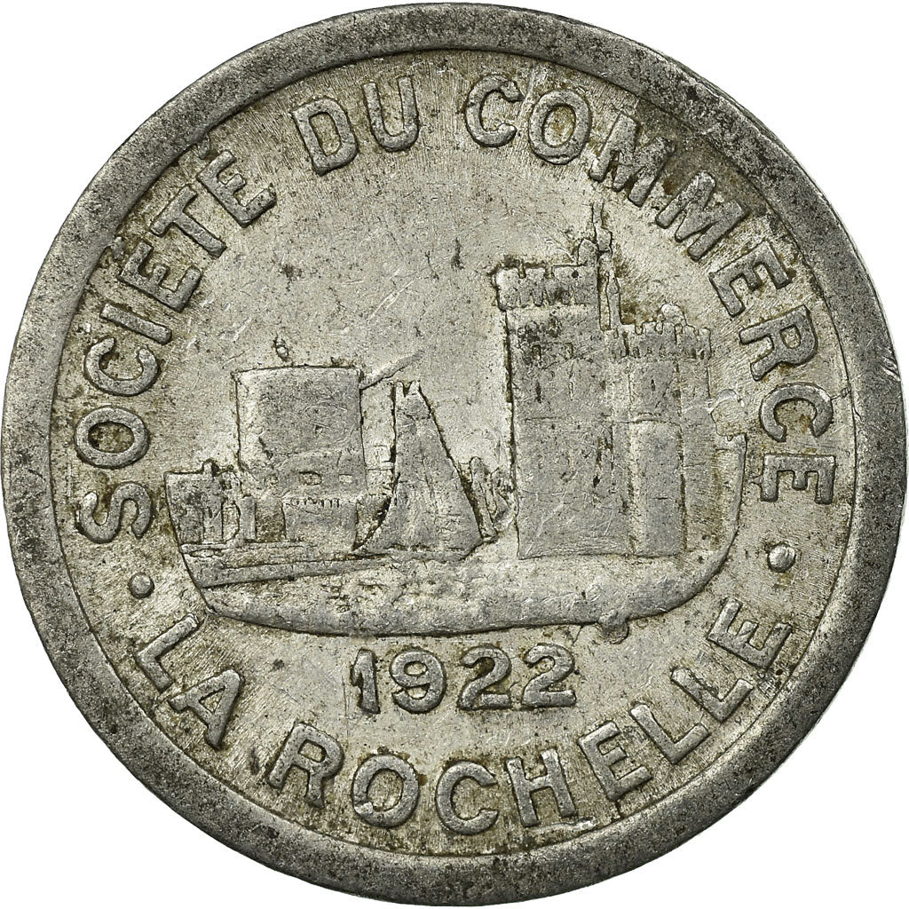 Coin, France, Société du Commerce, La Rochelle, 10 Centimes, 1922, EF(40-45)