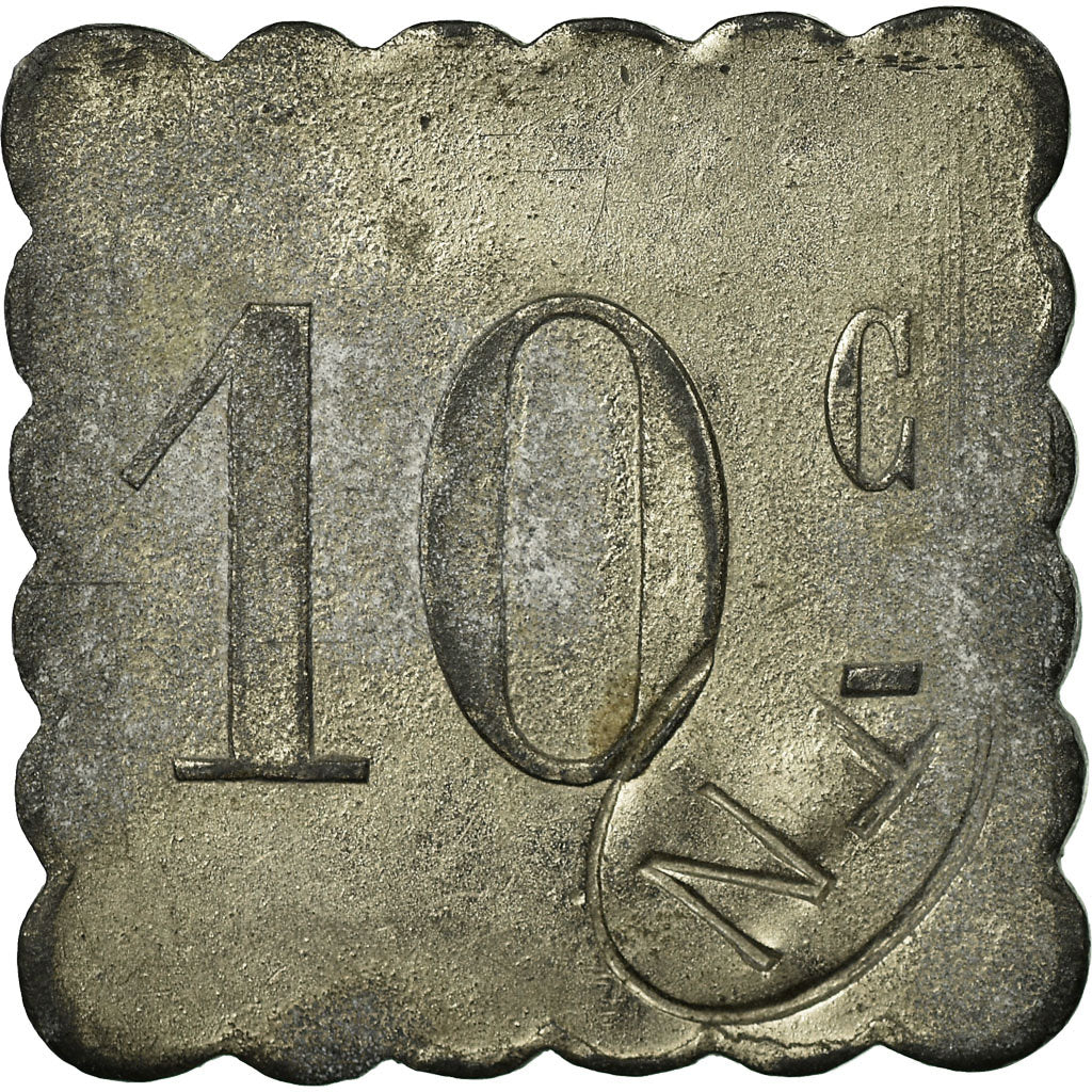 Coin, France, Tramways, Nantes, 10 Centimes, EF(40-45), Nickel plated zinc