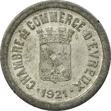 Moneta, Francia, Chambre de Commerce, Evreux, 5 Centimes, 1921, BB+, Alluminio