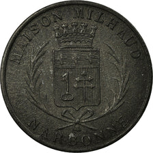 Moneta, Francia, Maison MILHAUD, Narbonne, 5 Centimes, 1917, BB+, Nickel plated