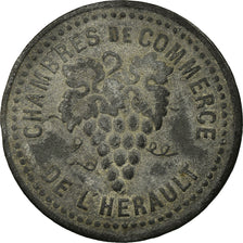Coin, France, Chambres de Commerce de l'Hérault, 10 Centimes, EF(40-45), Zinc