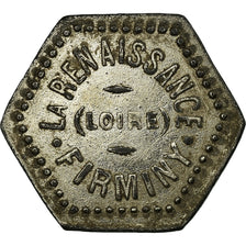 Moneta, Francja, La Renaissance, Firminy, 10 Centimes, AU(50-53), Nickel plated