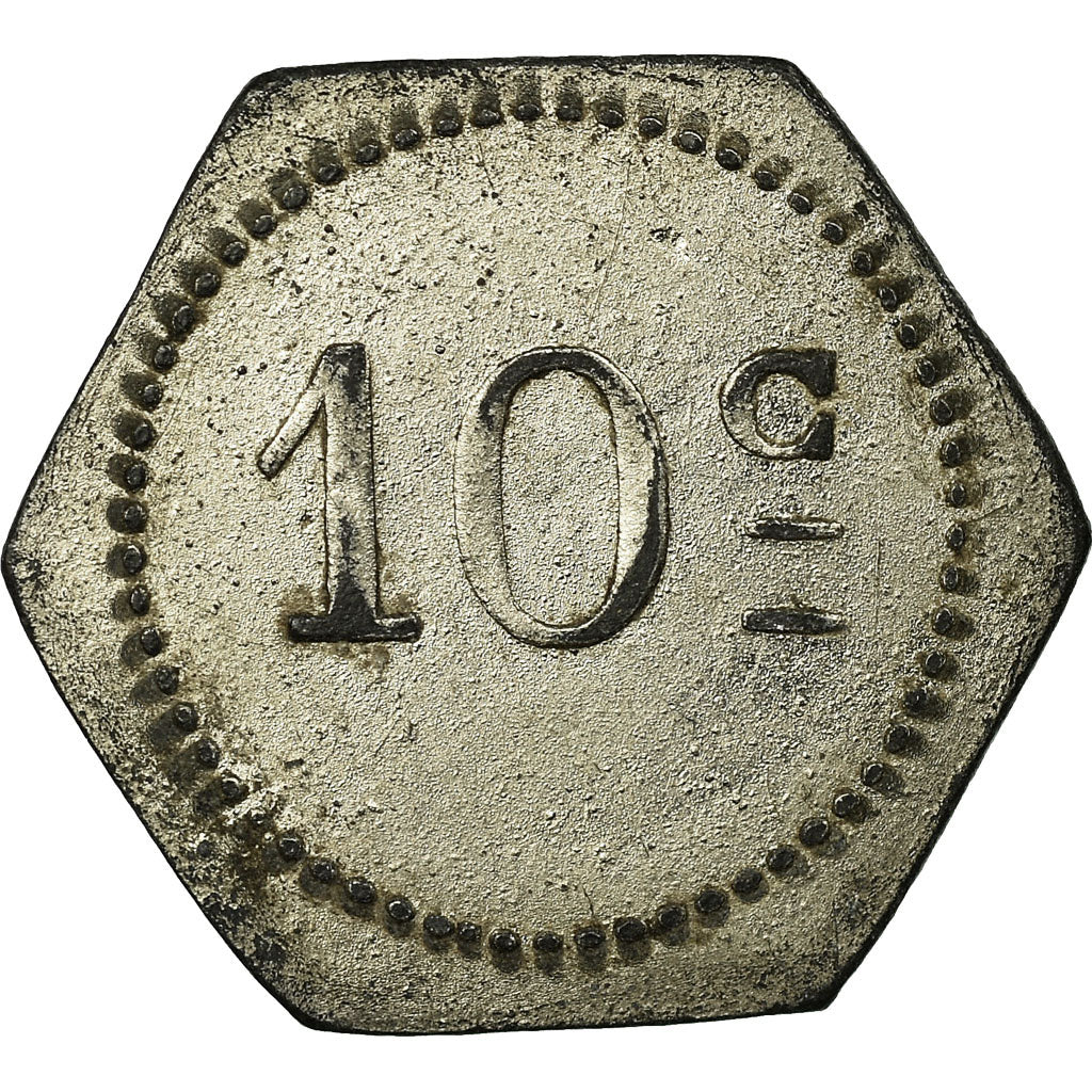 Moneta, Francja, La Renaissance, Firminy, 10 Centimes, AU(50-53), Nickel plated