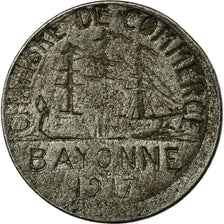 Moneta, Francia, Chambre de Commerce, Bayonne, 5 Centimes, 1917, MB+, Ferro