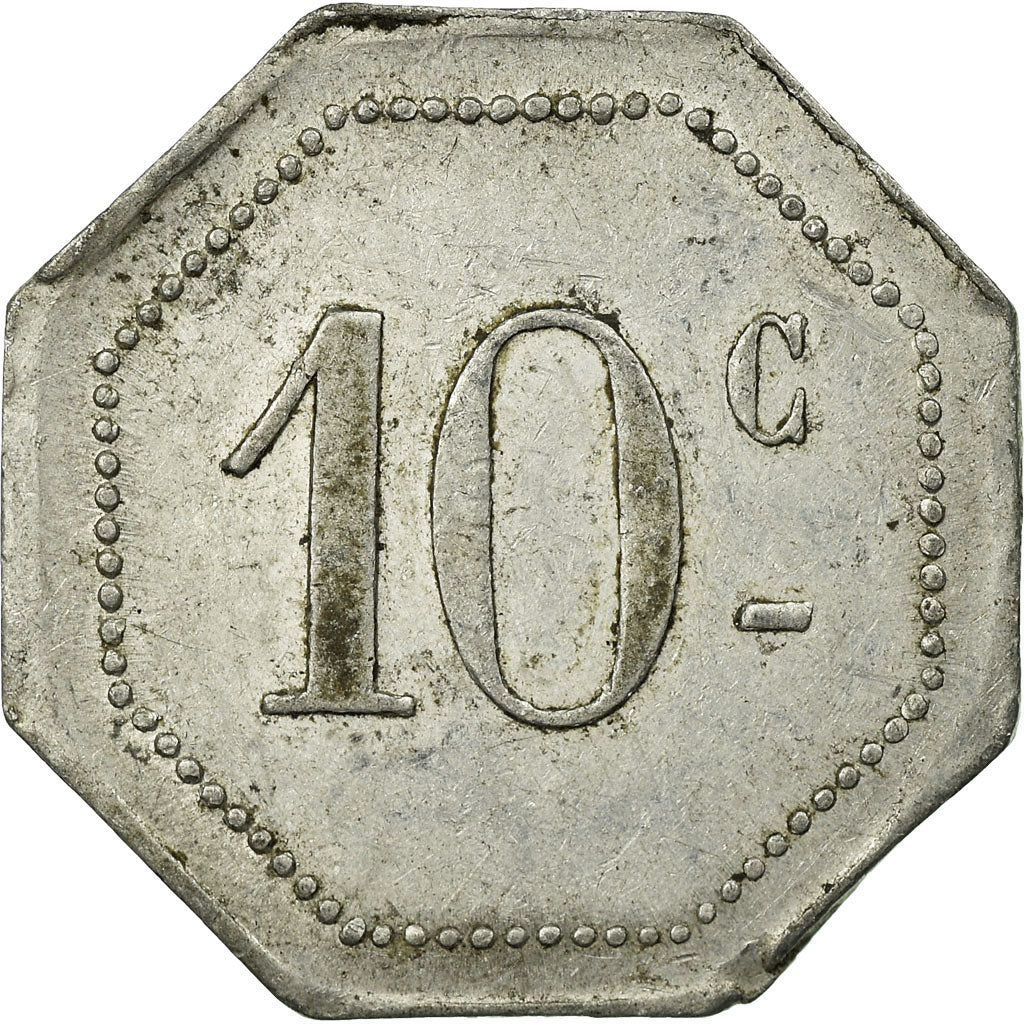 Coin, France, Café Glacier & Palmarium, Perpignan, 10 Centimes, EF(40-45)