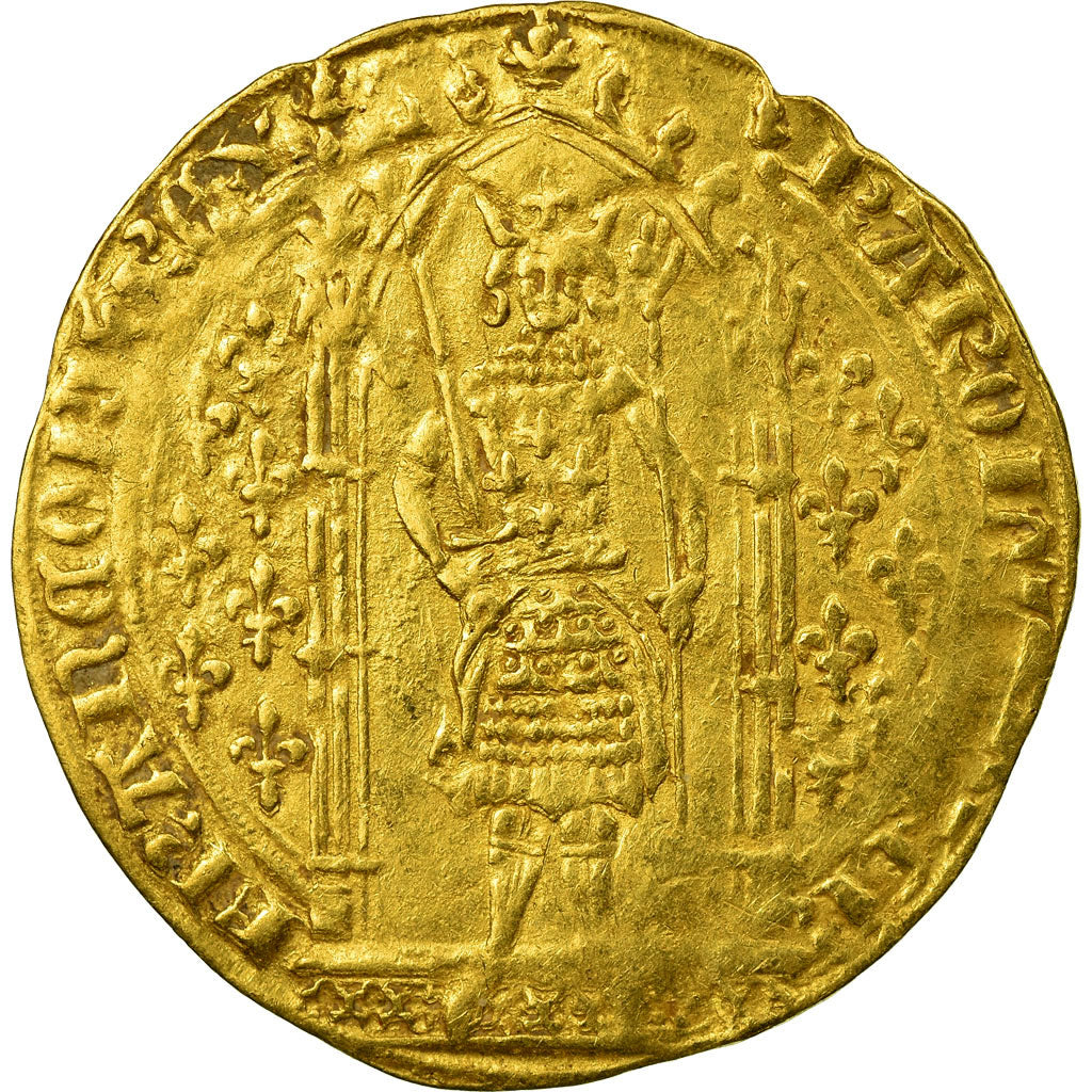 Coin, France, Charles V, Franc à pied, EF(40-45), Gold, Duplessy:360A