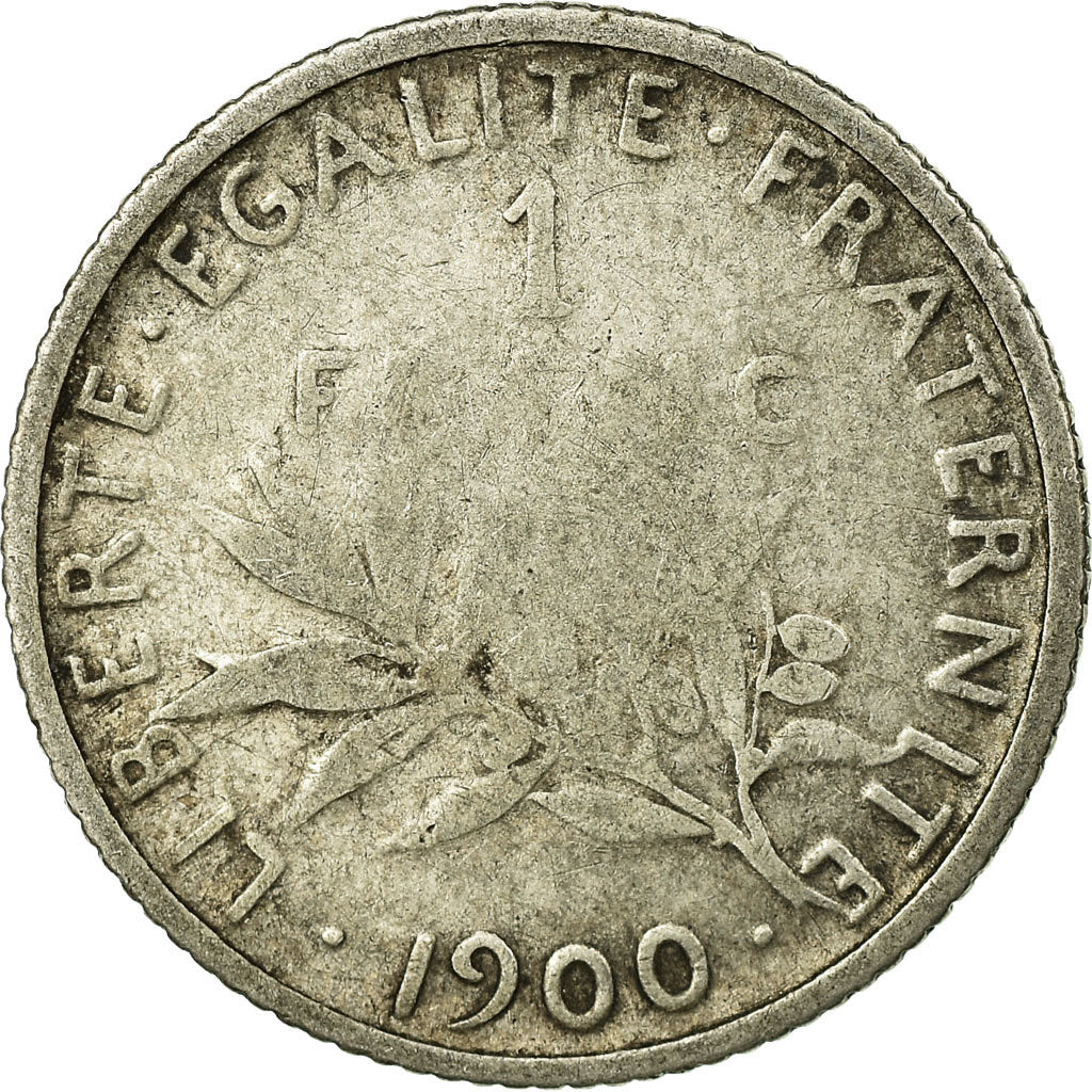 Coin, France, Semeuse, Franc, 1900, Paris, VG(8-10), Silver, KM:844.1