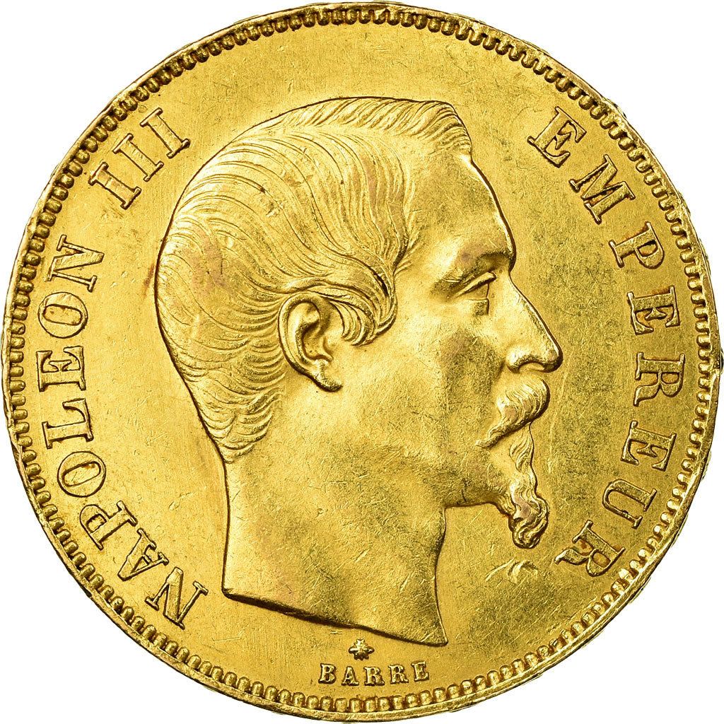 Munten, Frankrijk, Napoleon III, 50 Francs, 1859, Strasbourg, ZF+, Goud
