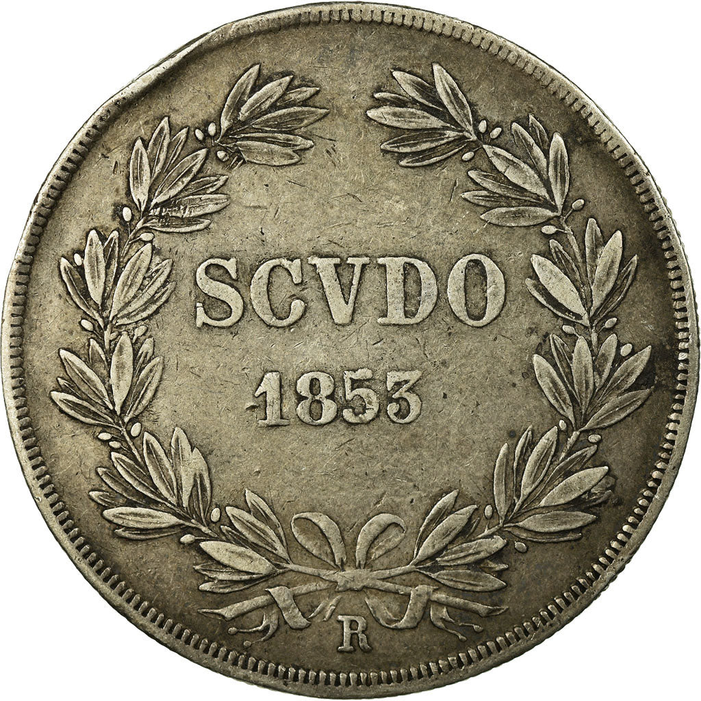 Moneta, STATI ITALIANI, PAPAL STATES, Pius IX, Scudo, 1853, Rome, BB, Argento