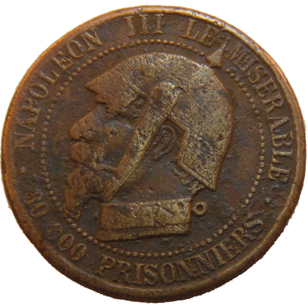 FRANCE, 5 Centimes, 1870, VF(30-35), Bronze, 6.90