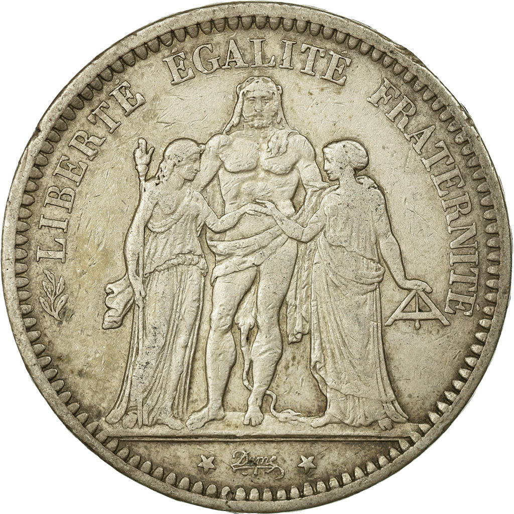 Coin, France, Hercule, 5 Francs, 1871, Paris, Camélinat, VF(30-35), Silver