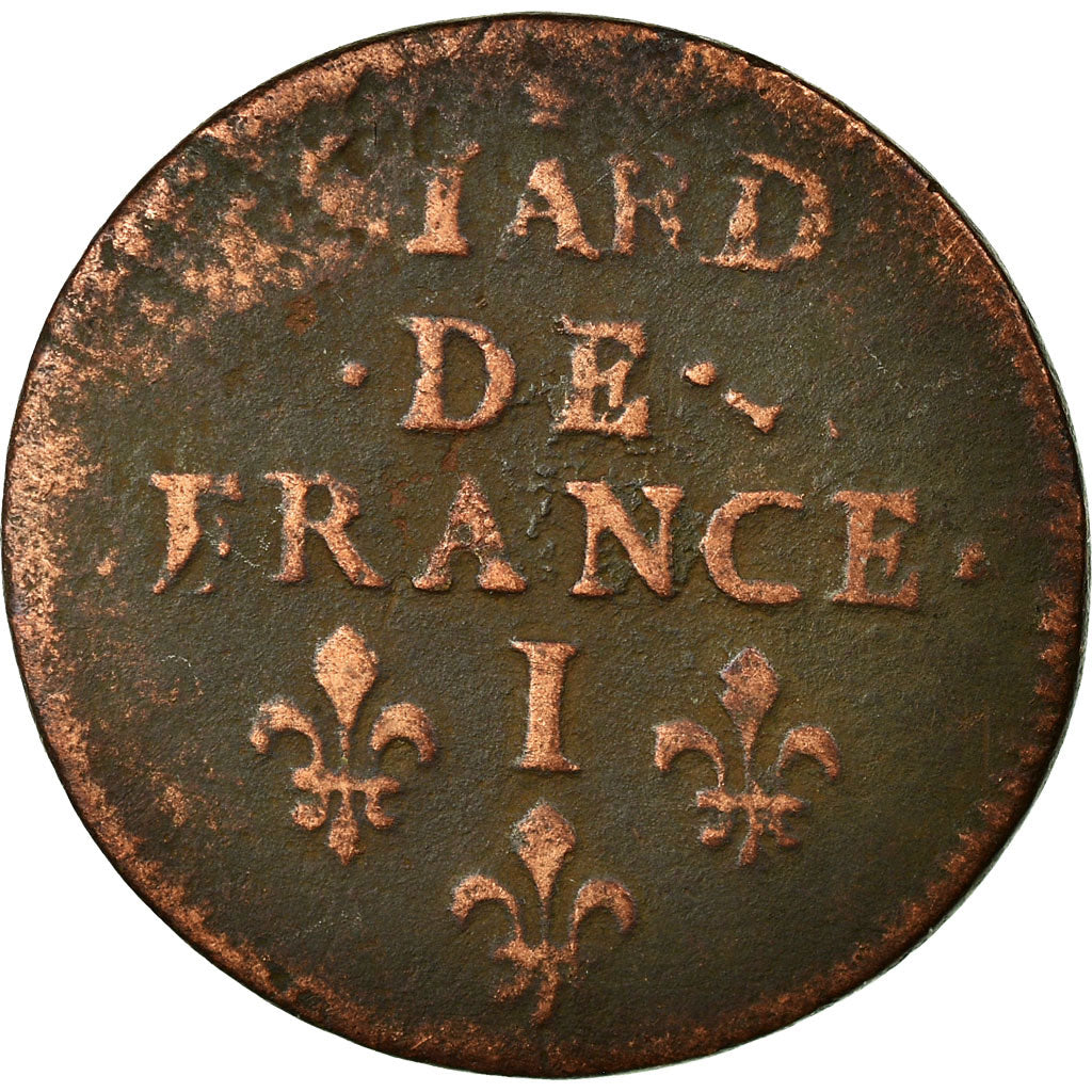Monnaie, France, Louis XIV, Liard de France, 1657, Limoges, TB, Cuivre, C2G:116